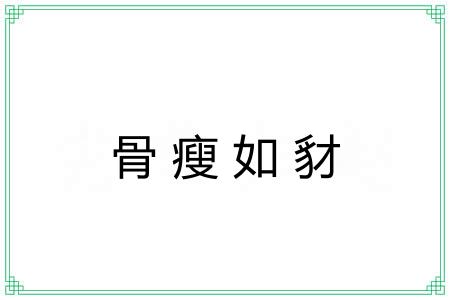 骨瘦如豺 骨瘦如豺