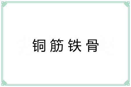 铜筋铁骨 铜筋铁骨